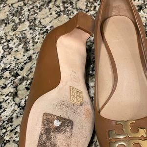 Tory Burch tan loafers